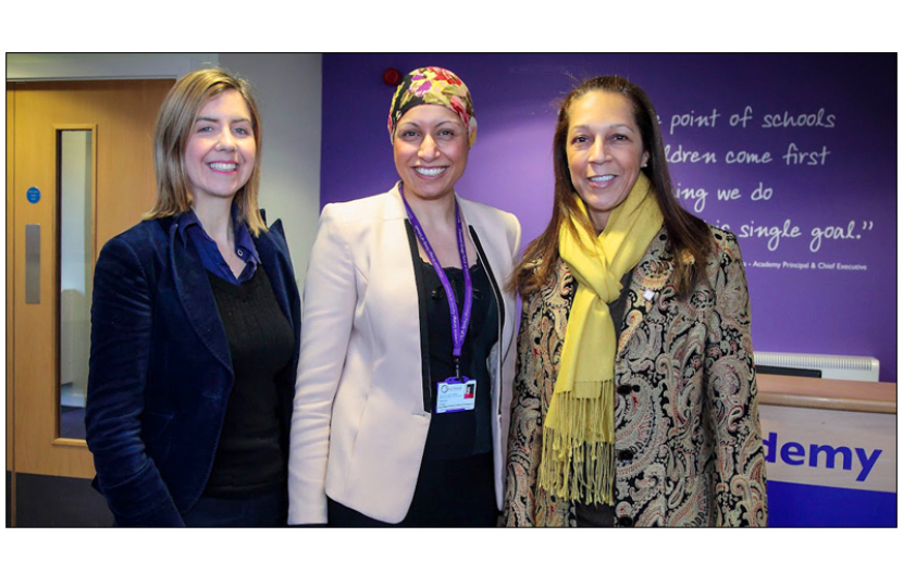 Andrea Jenkyns visiting Morley Academy