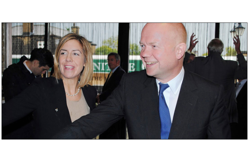 Andrea Jenkyns introducing William Hague to a local employer