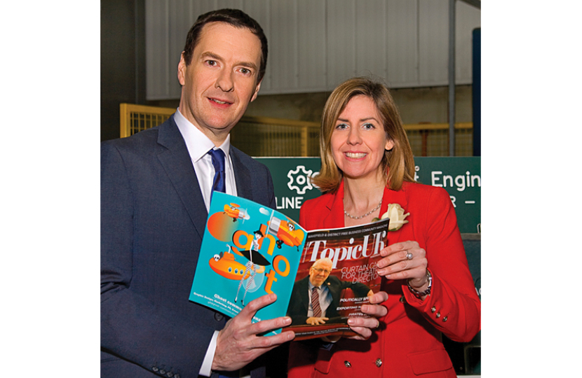 Andrea with George Osborne supporting Topic UK