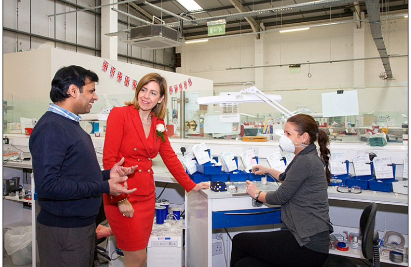 Andrea Jenkyns visiting Sparkle an NHS dental supplier