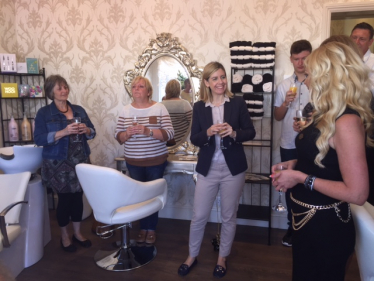 Andrea at the opening